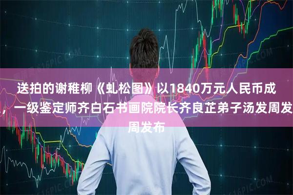 送拍的谢稚柳《虬松图》以1840万元人民币成交，一级鉴定师齐白石书画院院长齐良芷弟子汤发周发布